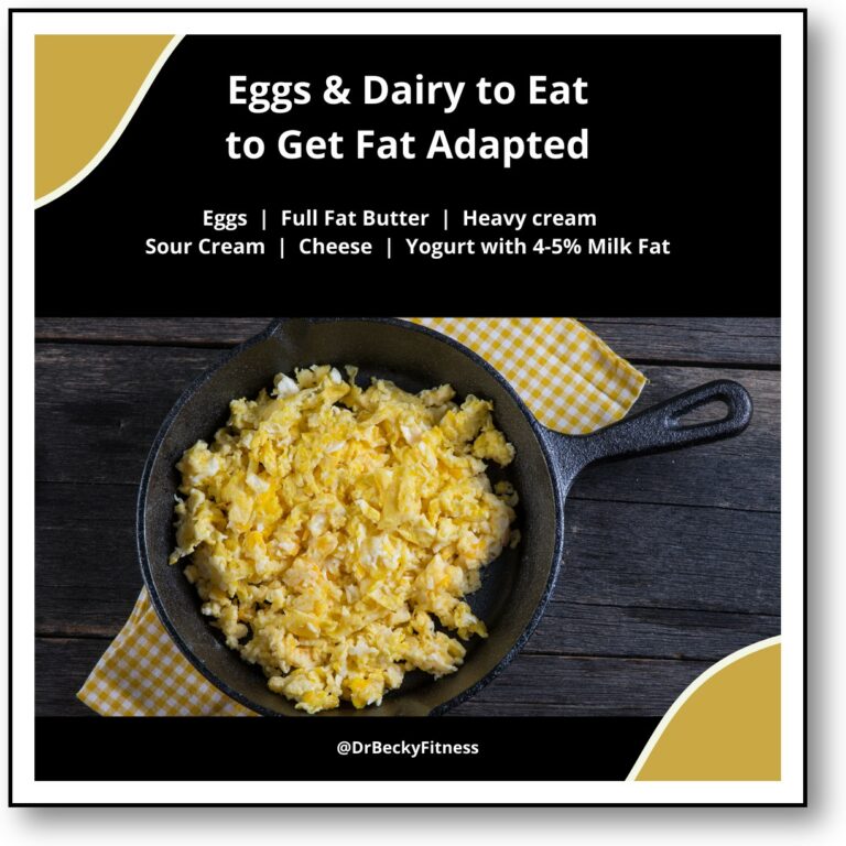 Foods to Eat to Get Fat Adapted Fast - Dr Becky Fitness