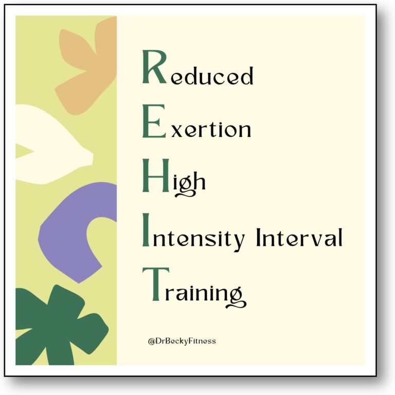 Ret Hit REHIT–The Least Amount of Exercise for Results - Dr Becky Fitness